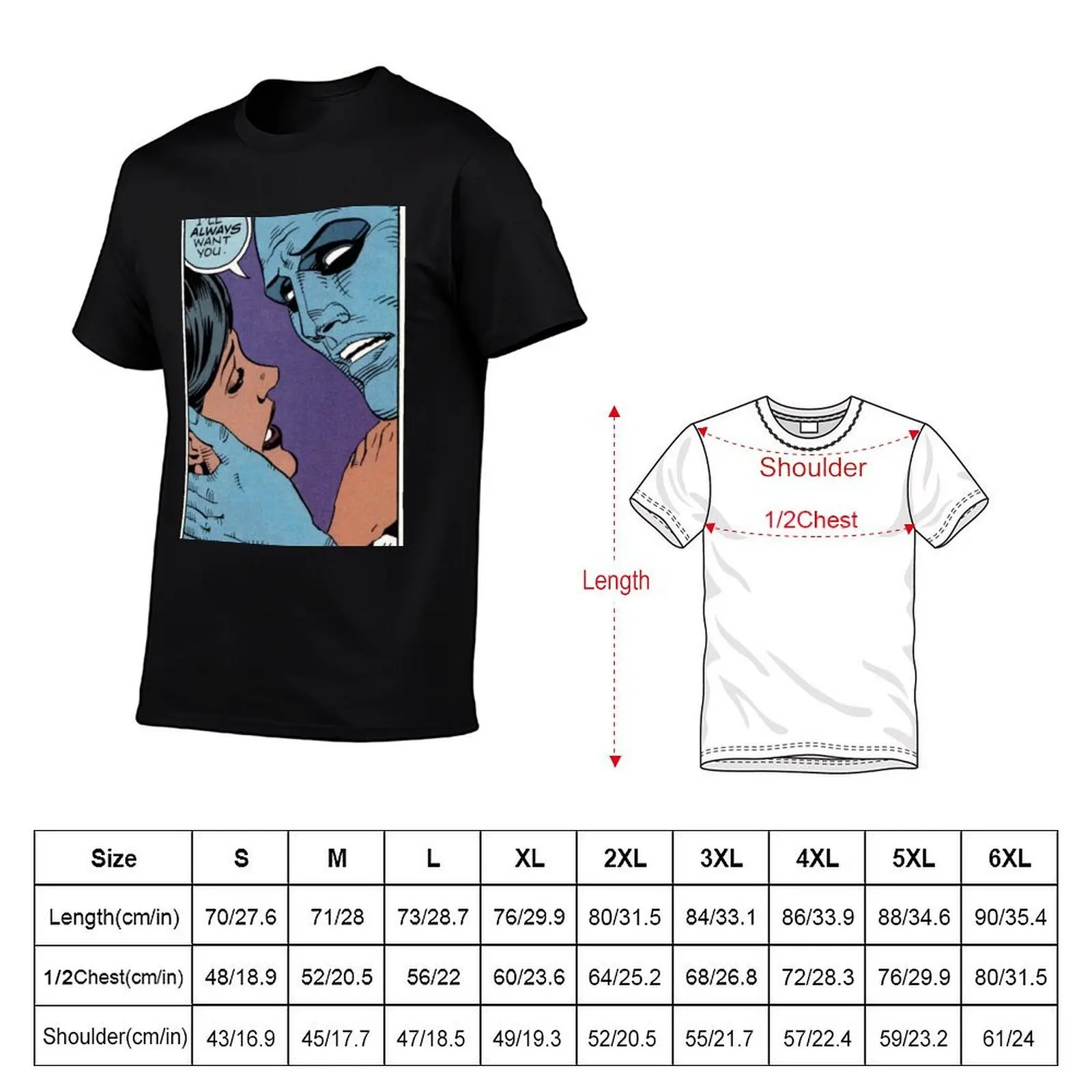 Silk Spectre and Dr Manhattan (I'll Always Love You) T-Shirt man graphic t shirt t shirts for man cotton T-Shirt