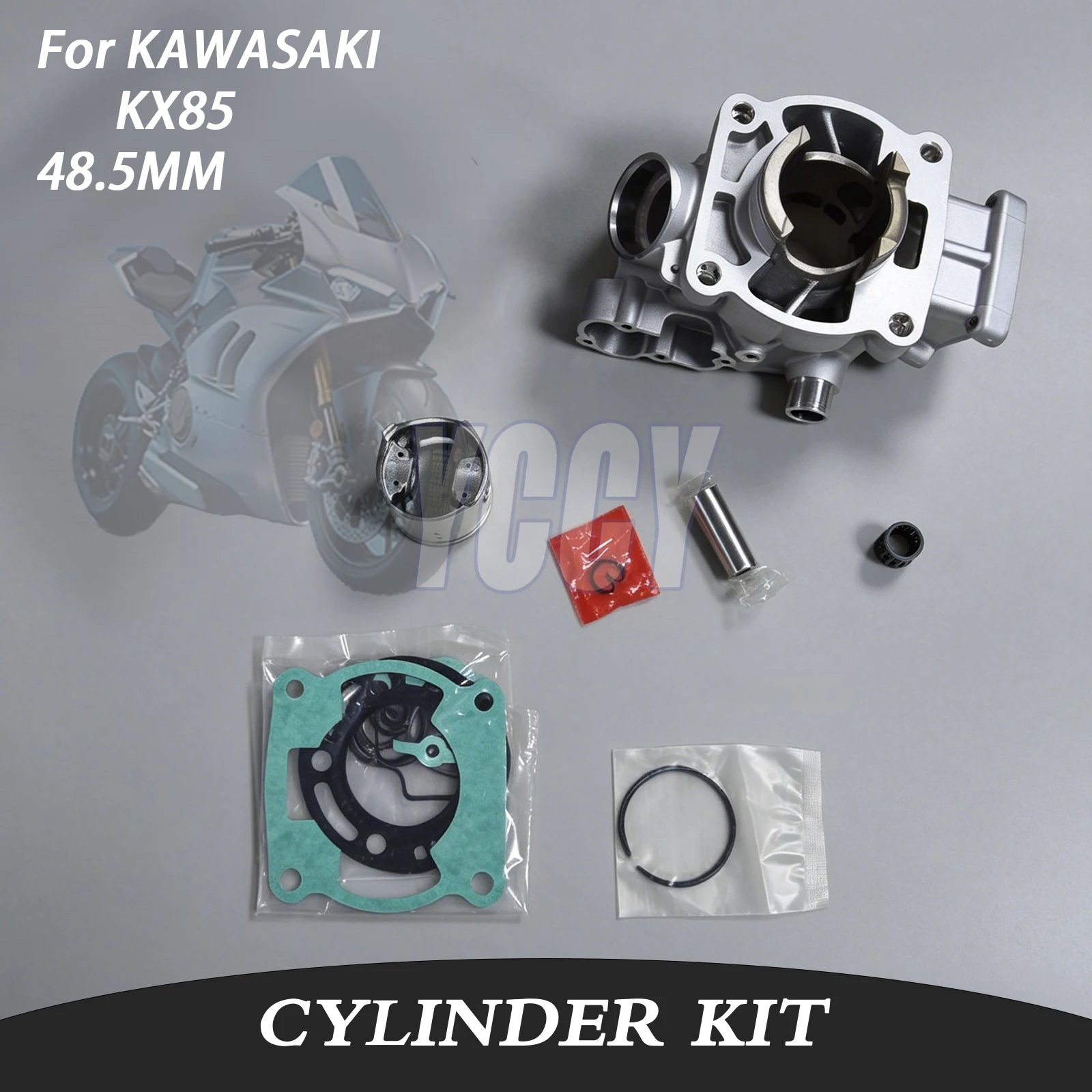 

STD Impeccable 48.5MM PIN 14MM 11005-0052 Motorcycle Cylinder Kit Piston Rings Gasket For KAWASAKI KX85 KX 85 2006-2013 2010