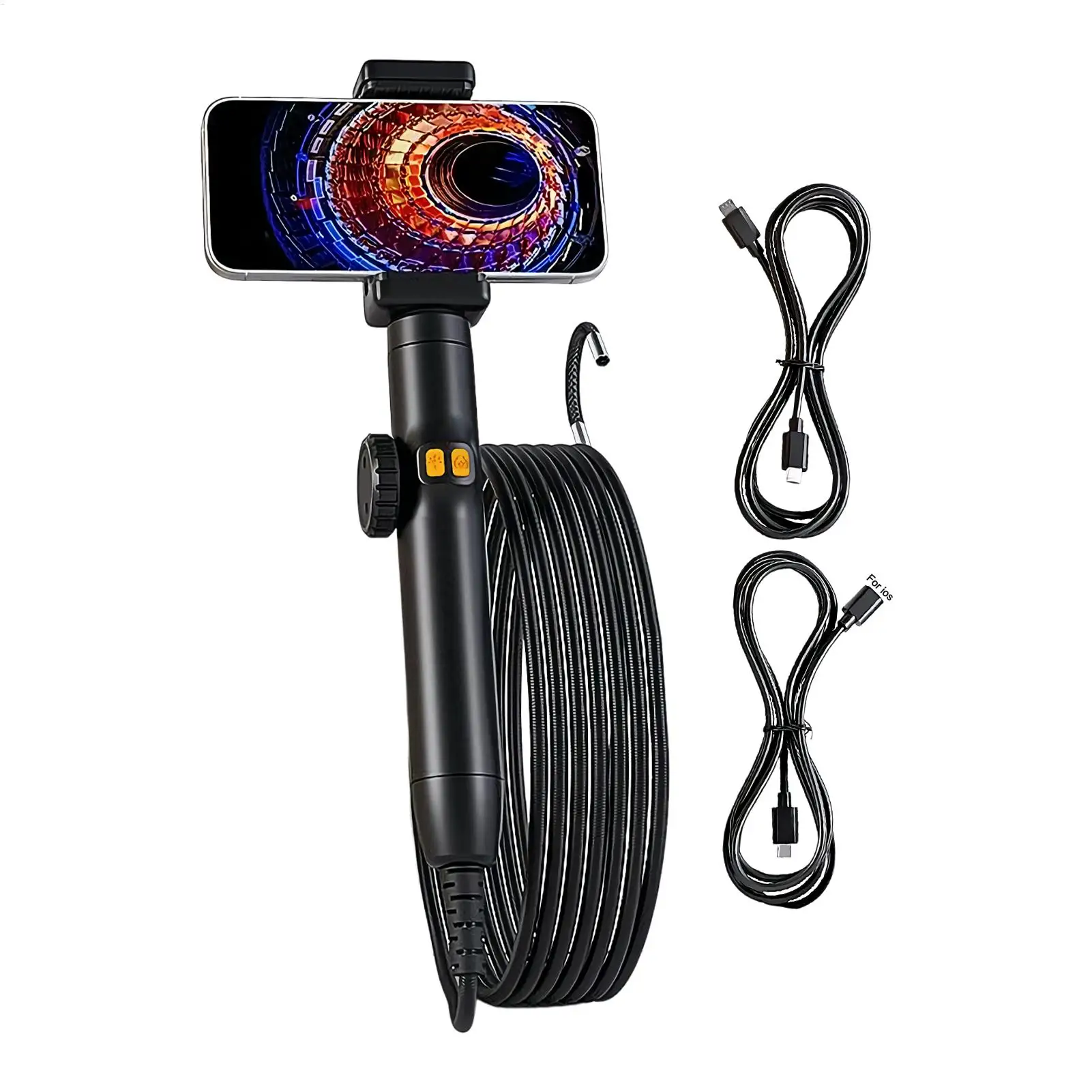 

Borescope Camera With Light Industrial Endoscope Waterproof Snake Scope For Industrial Duct Hvac System Electrical Equipment