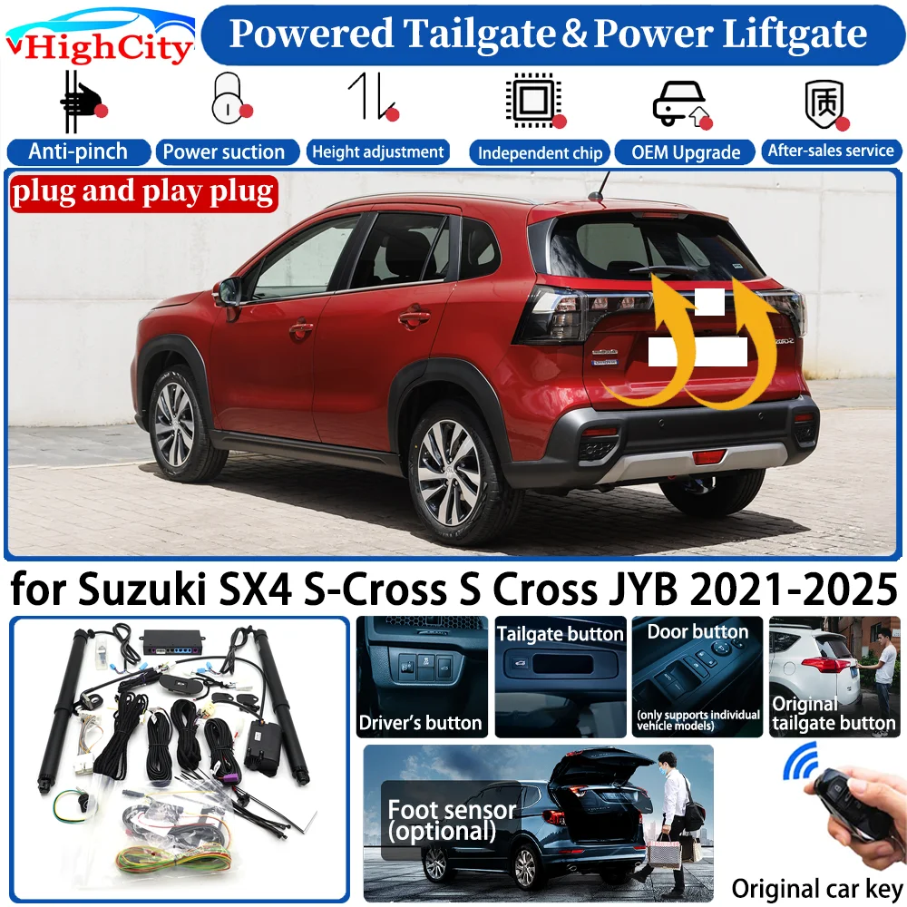 for Suzuki SX4 S-Cross S Cross JYB 2021-2025 Automatic Smart Powered Tailgate Power Liftgate System Intelligent Trunk Lift Kit