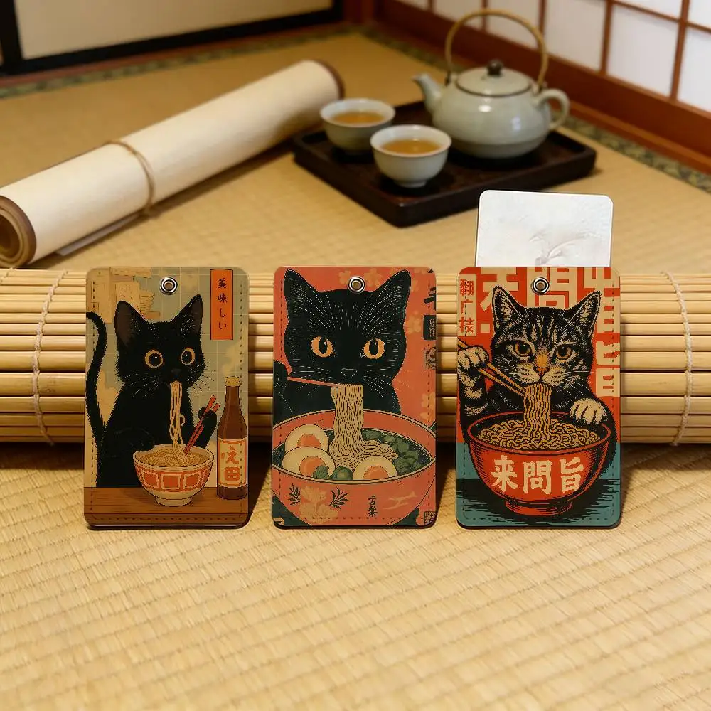 

Noodle Cat Thief Anime cute Best sellers Student Bus ID Card Cover School Access Door Credit Card Protective