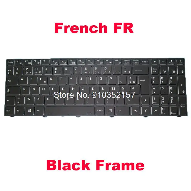 

IT FR NO Backlit Keyboard For CLEVO N15Z3 PB70 PB71 PB50 PB51 CVM18H86I0-430 6-80-N15Z0-100-1 CVM18H96F09430 6-80-N15Z0-06A-1