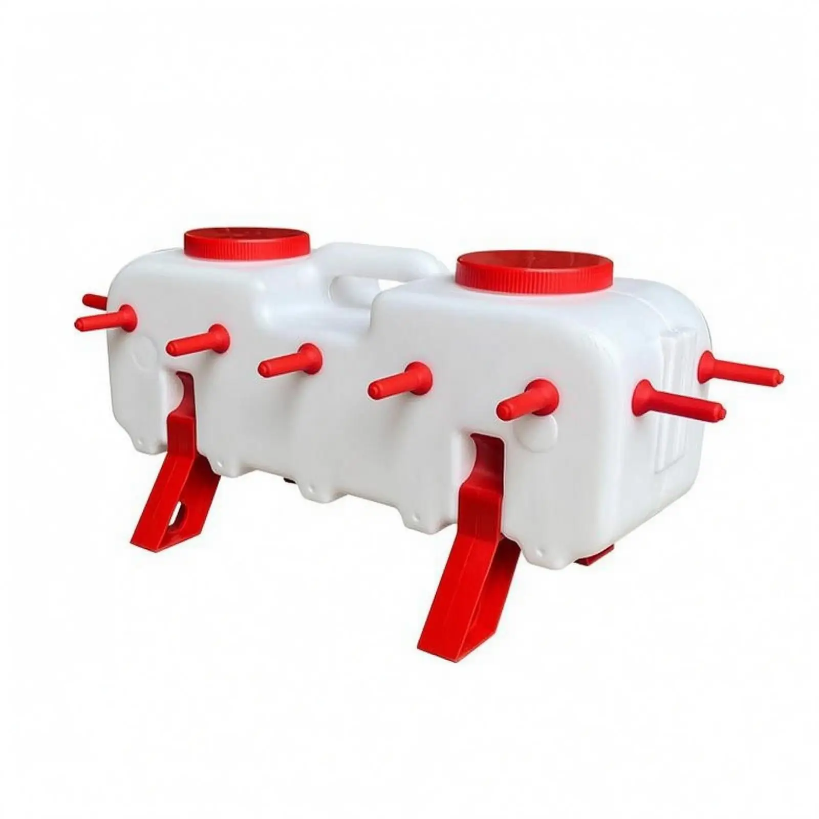 14-Outlet Milk Supplier Red Highlights Livestock Apparatus Screw Lids