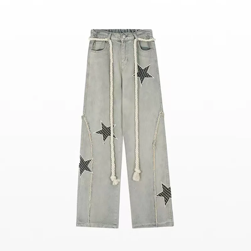 Women'S Straight Classic Jeans Cargo Pockets Multi Pocket Utility Workwear Military Camouflage Female Denim Fashion Street Style