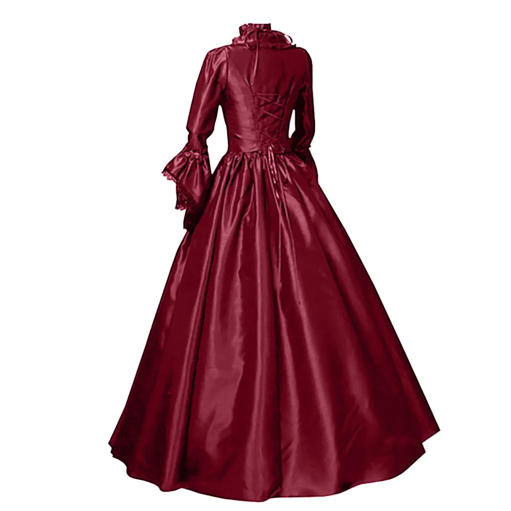 

Edwardian Era Gothic Victorian Dresses for Women Civil War Costumes Solid Color Queen Ball Gown Masquerade Dress XS-4XL