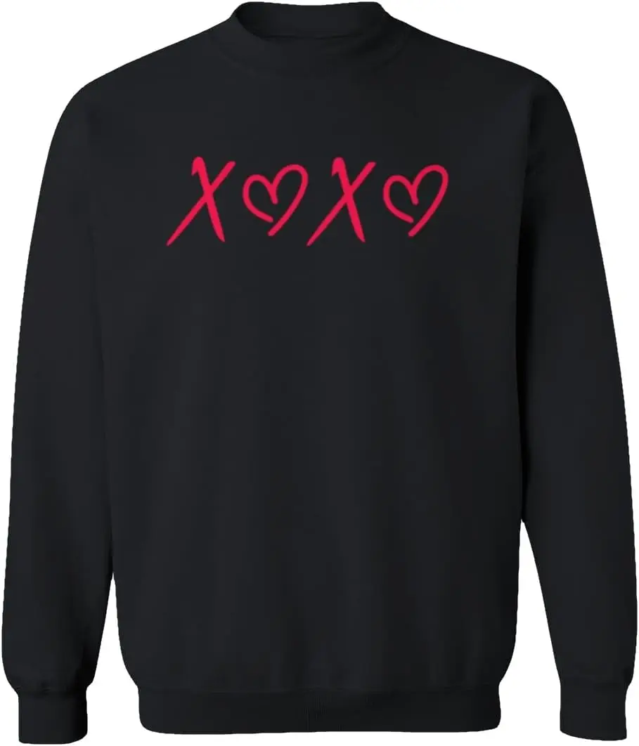 Sweat-shirt unisexe Hugs pray ses XOXO Hearts Love Affection, pull ras du cou