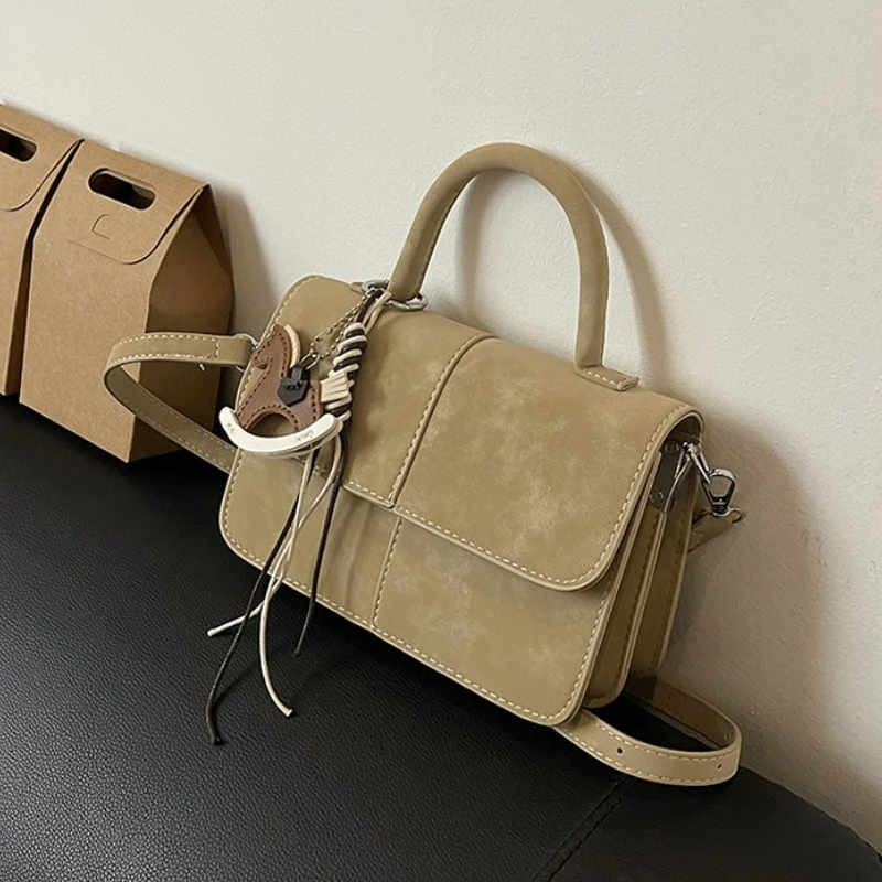 

Винтажная текстура, универсальные сумки через плечо, модная сумка через плечо с цветными блоками, простая элегантная маленькая квадратная сумка для прогулок по магазинам