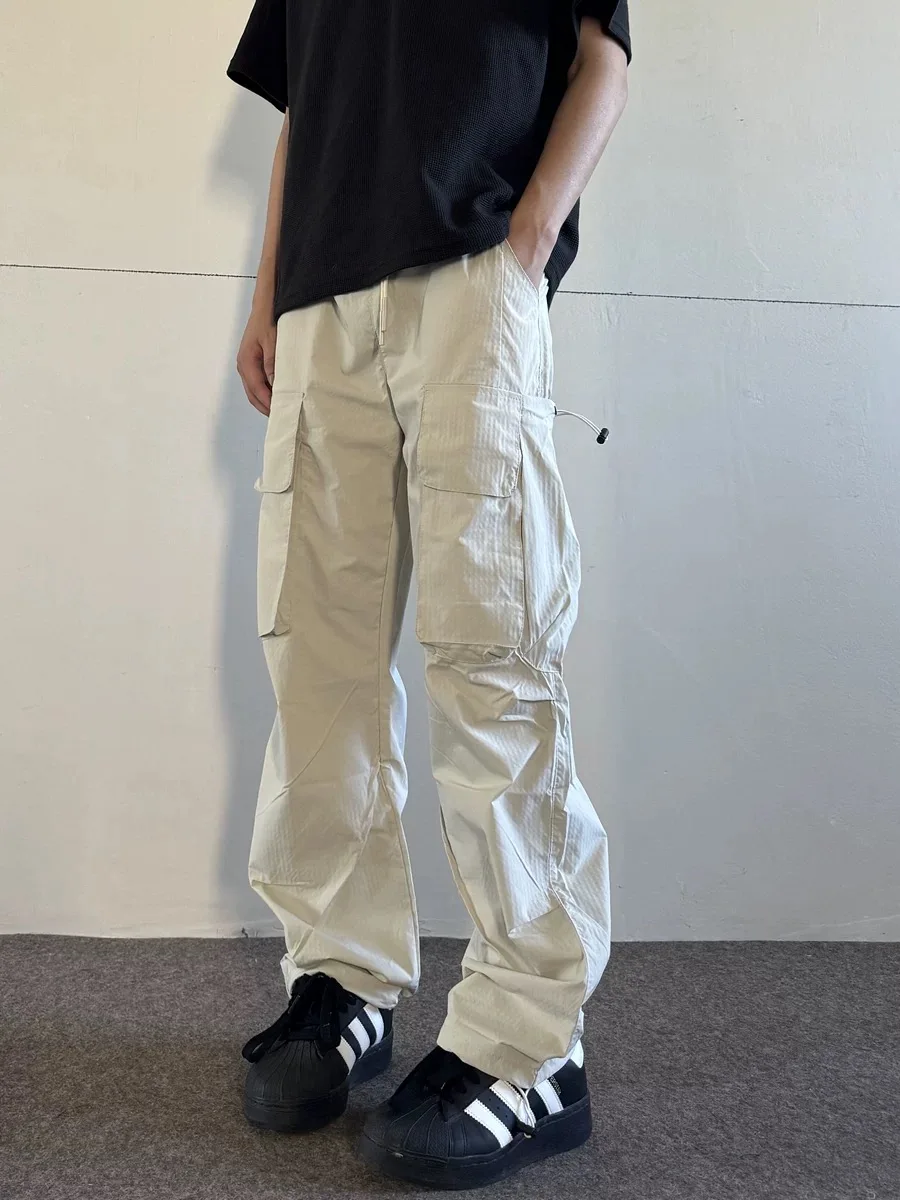 

Американские уличные футболки High Street, устойчивые к футболу брюки Utili, свободные прямые повседневные брюки для мужчин и женщин