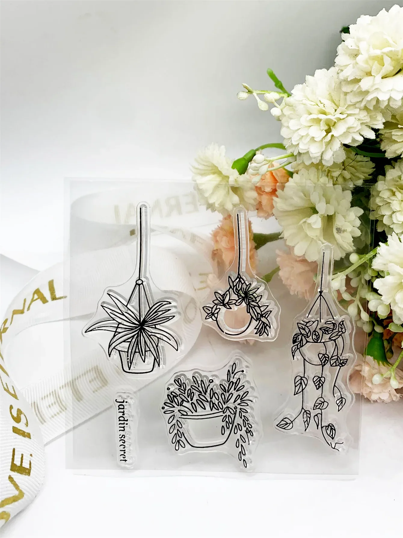 A Basket of Fowers Rubber Silicone Clear Stamps For Scrapbooking Tampons Transparents Seal Background Stamp Card Making Diy