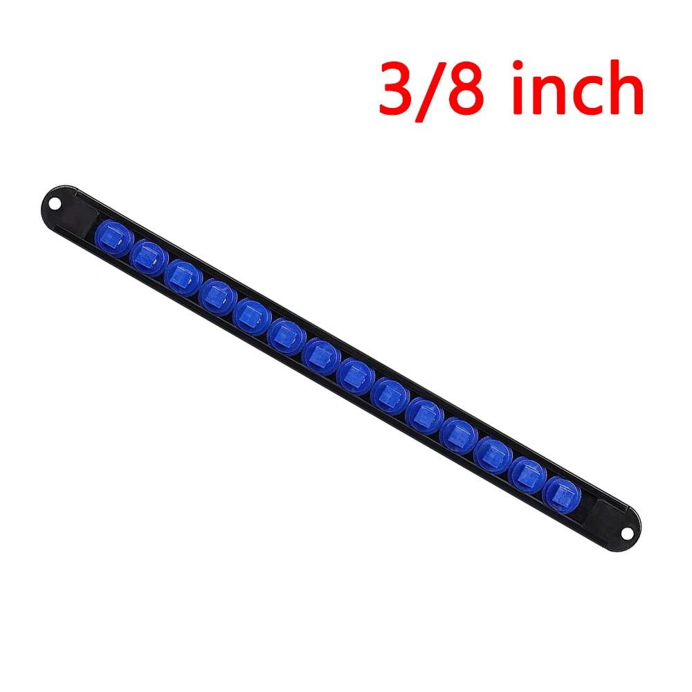 Steckschlüssel-Organizer 1/4 Zoll 3/8 Zoll 1/2 Zoll 360 ° Schwenkbarer ABS-Steckdosenorganizer mit Schraubbasis-Clip und Schienenhalterung für Werkzeuge