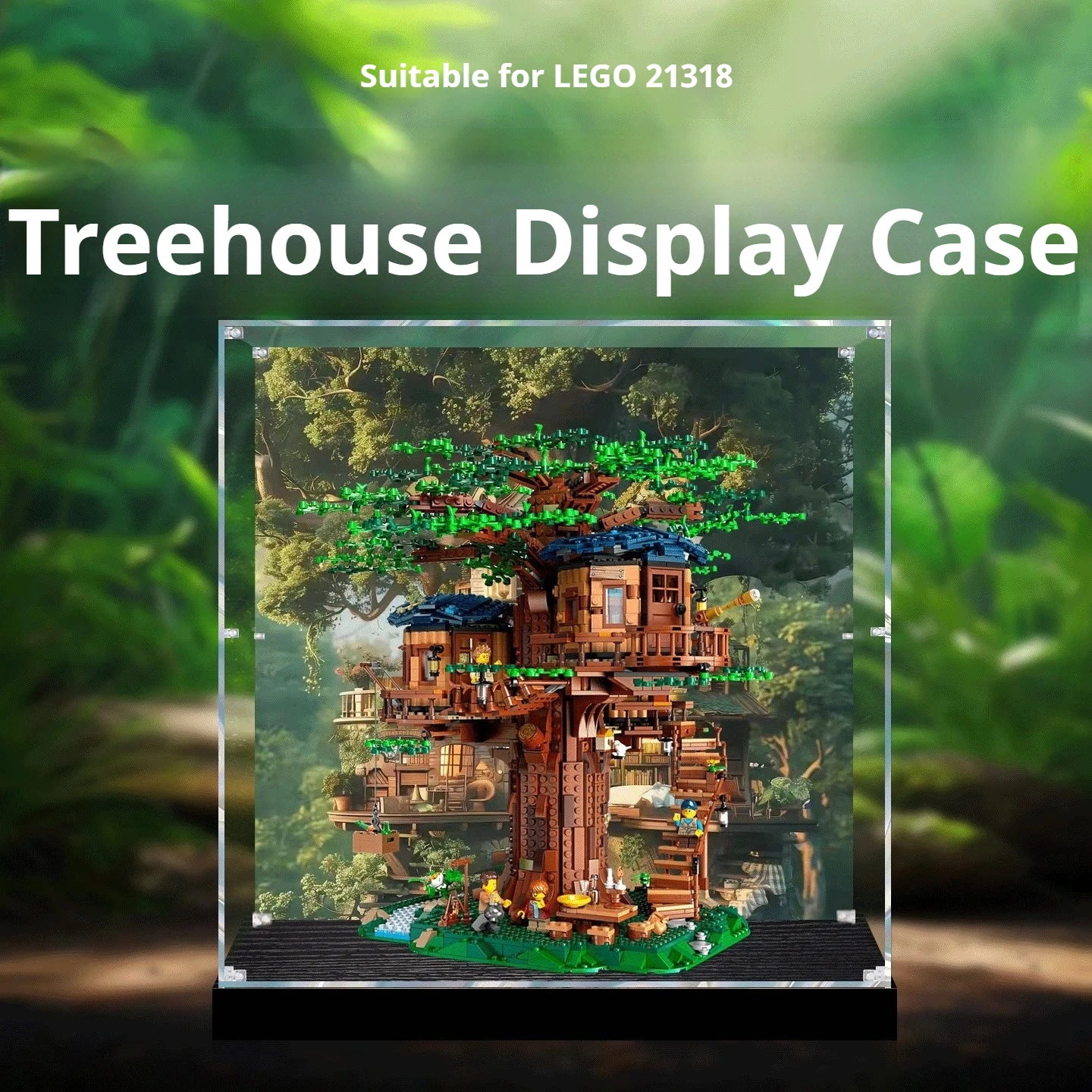 Suitable for LEGO treehouse 21318 display box transparent acrylic building block hand model storage box dust cover