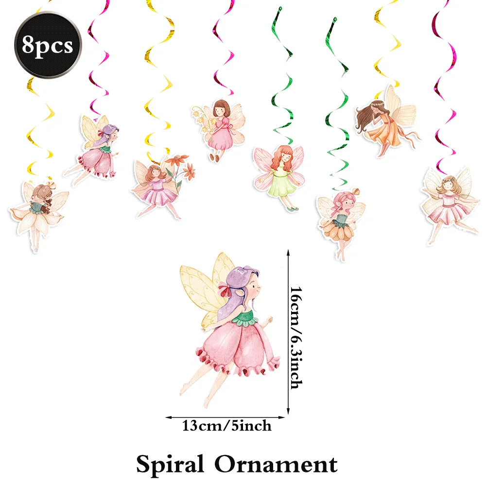 Fee Erster Geburtstag Dekoration Gold Glitzer Geburtstag Banner Tischdecke Kinder Fee Blume Thema Party Baby Dusche Dekor Zubehör – Detail 7