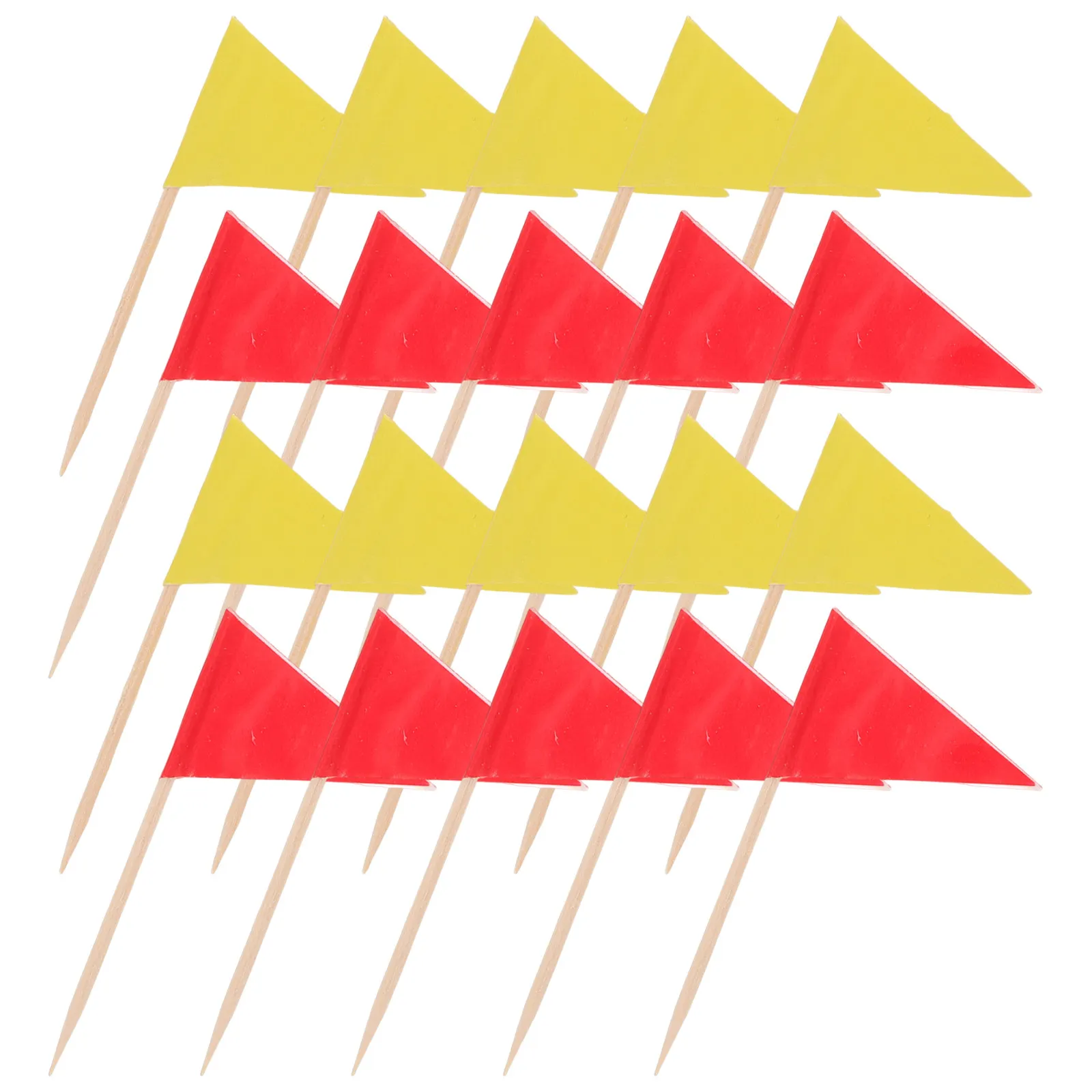 200Pcs Lightweight Triangular Colored Flag Toothpicks Blank Food Flag Picks for Cupcake Toppers Shower Wedding Buffet