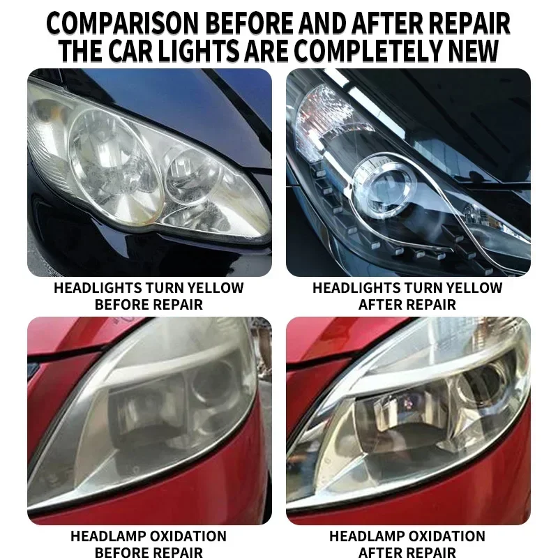 Car Headlight Coating Spray Liquid Car Light Cleaner And Restorer UV Resistant Long Lasting Head Light Coating Spray For car SUV