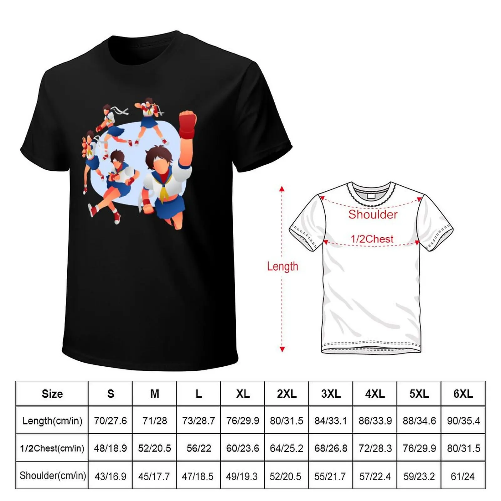 Sakura Combo T-Shirt Casual Breathable Short Sleeve Top
