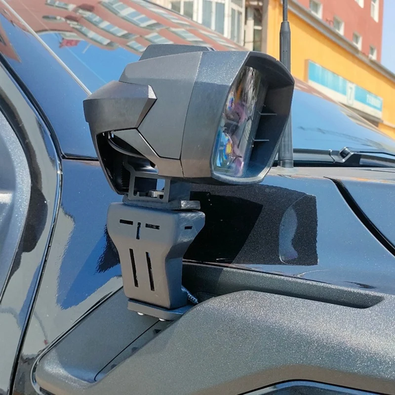 ABHU Front Engine Hood Side Spotlight A-Pillar Mounting Brackets For Ford Raptor 2022-2024 LED Work Light Bracket