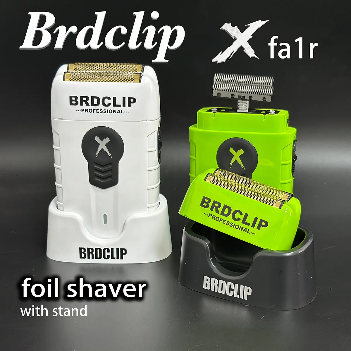 

BRDCLIP Barbershop Professional Gold Foil Shaver Barber Trimmer High Speed Electric Clipper for Men with Stand