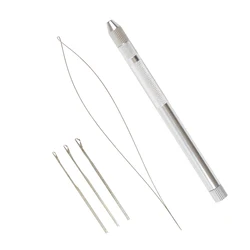 1Pc Ventilating Needle Micro Bead Tool Loop Handle Pull Hook And Wire Beading Needle Hair Extension Loop Tool