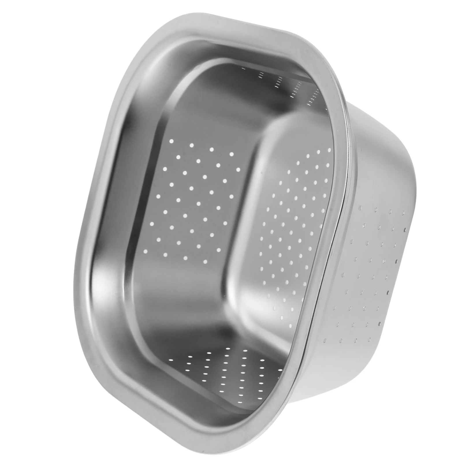 

Stainless Steel Vegetable Basin Fruit Colander Kitchen Sink Strainer Filter Screen Rice Washing Large Capacity Square