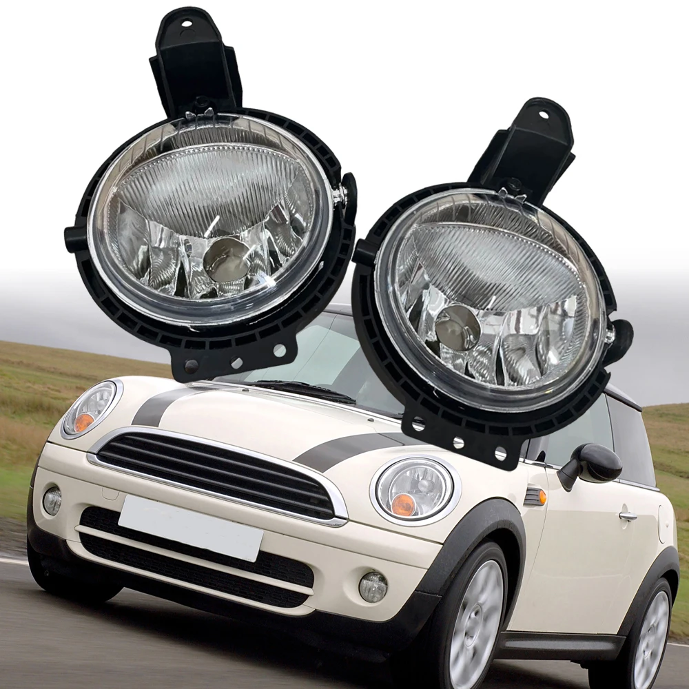 

1/2x LED Fog Lights Cover For BMW Mini R55 R56 R57 R58 R59 2006-2014 Left / Right Clear Lens Car Daytime Running Lamps Replace