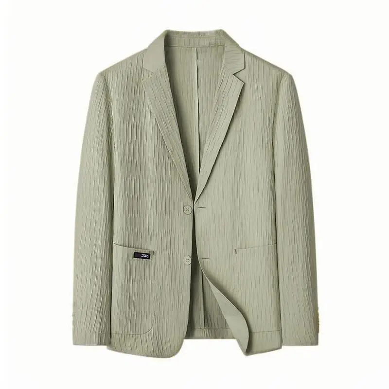 

NF&ZG Men's casual suits summer thin breathable solid color single suit tops youth sun protection jacket small suit jacket