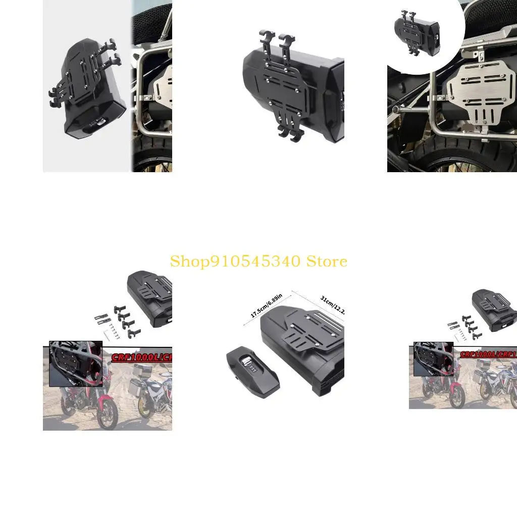 

U2JA Motorcycle Emergency Toolbox ABS Waterproof Side Storage Container for CR1000L