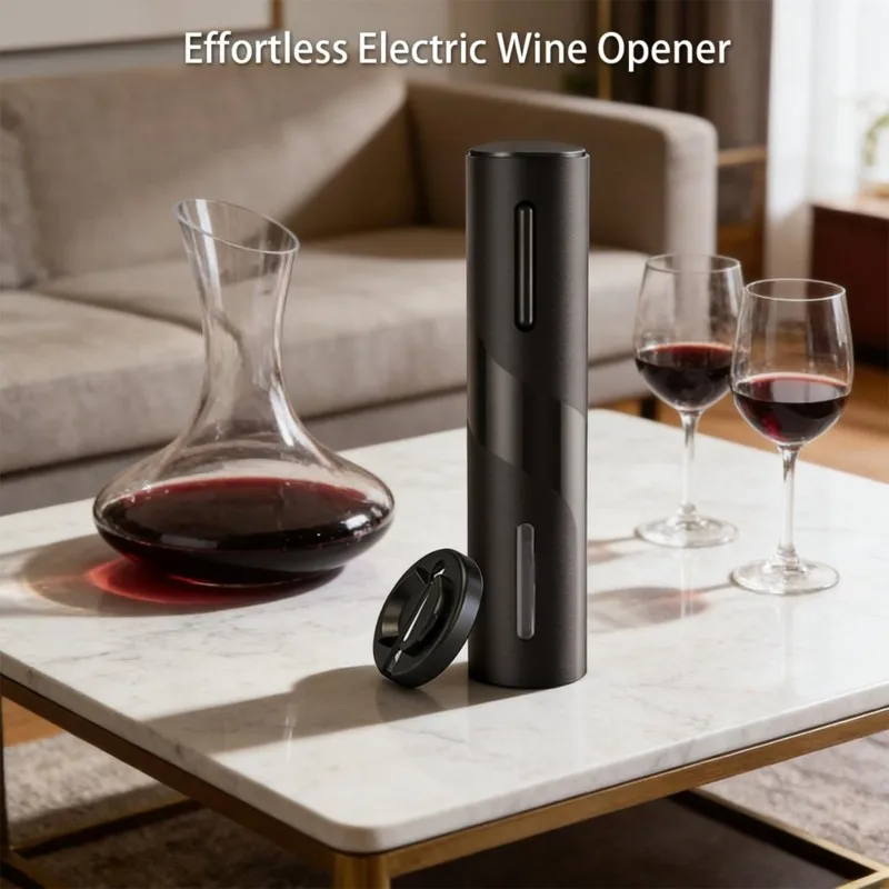 

Электрический штопор для вина AT28 - конструкция из нержавеющей стали - портативный автоматический открыватель для бутылок с кнопкой в виде бриллианта