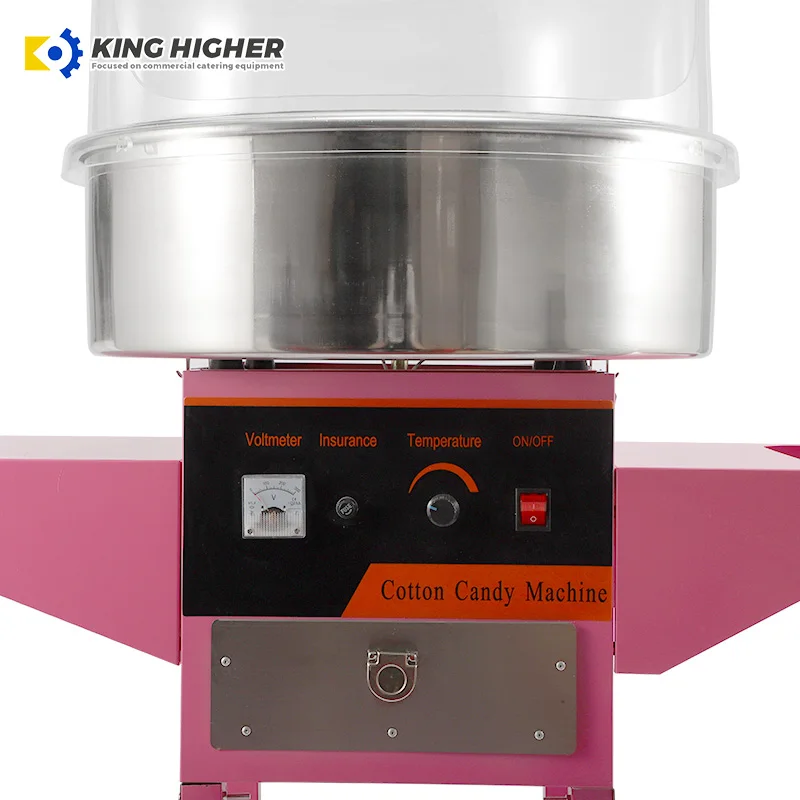 Professional Commercial Portable Stainless Steel Cotton Candy Maker Machine New Guangdong Commercial Electric Model with Cart