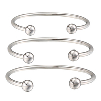 DIY Fashion Jewelry Parent Child Gift Metal Stainless Steel Waterproof The Ball Head Can Be Unscrewed Accessories Open Bracelets