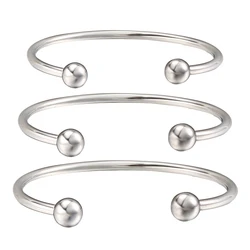 DIY Fashion Jewelry Parent Child Gift Metal Stainless Steel Waterproof The Ball Head Can Be Unscrewed Accessories Open Bracelets