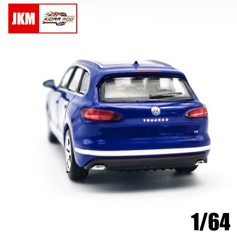 JKM Diecast Toy Cars Model Car 1/64 The Touareg Alloy Body Ruber Tires Vehicle Gifts for Adults Teenagers