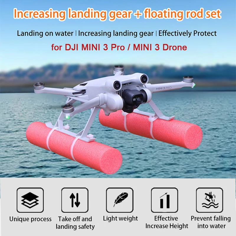 

Floating Expansion Kit for DJI MINI 3 / MINI 3 Pro Drone Landing On Water Buoyancy Landing Gear Training Skid Drone Accessories