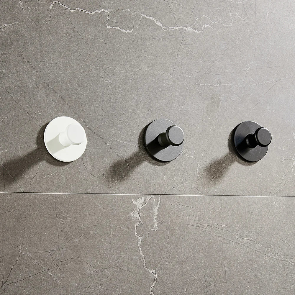 1/3/5PCS Adhesive Wall Hook Stainless Steel Robe Sticker Hooks Towel Coat Key Pants Hangers Bathroom Kitchen Storage Accessories