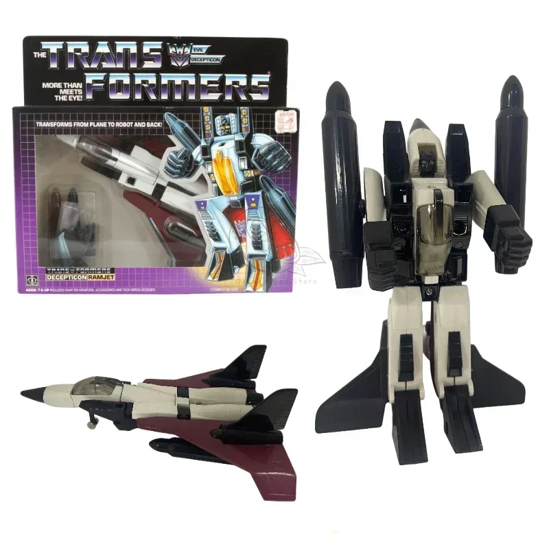 Em estoque transformadores brinquedos versão dos eua g1 84-86 ko série starscream dirge modelo robô coleção figuras de ação brinquedos presentes hobby