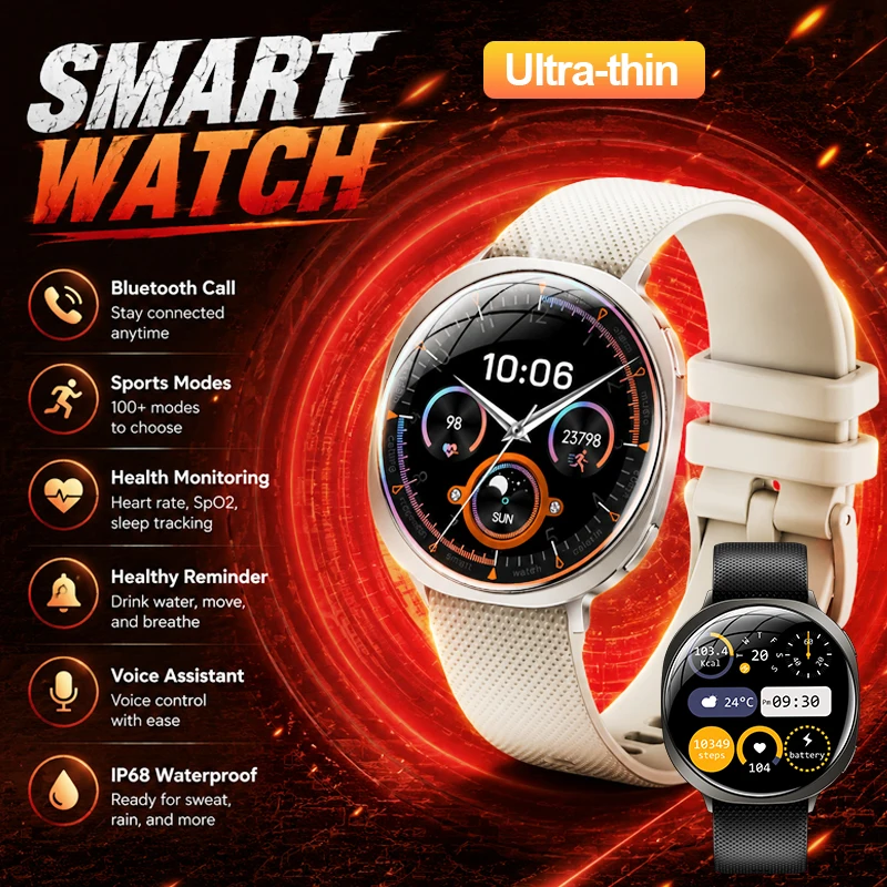 

NEW M301 Smart Watch Lightweight Sports Modes IP68 Waterproof Health Monitoring Strong Flashlight Music Wireless Call Smartwatch