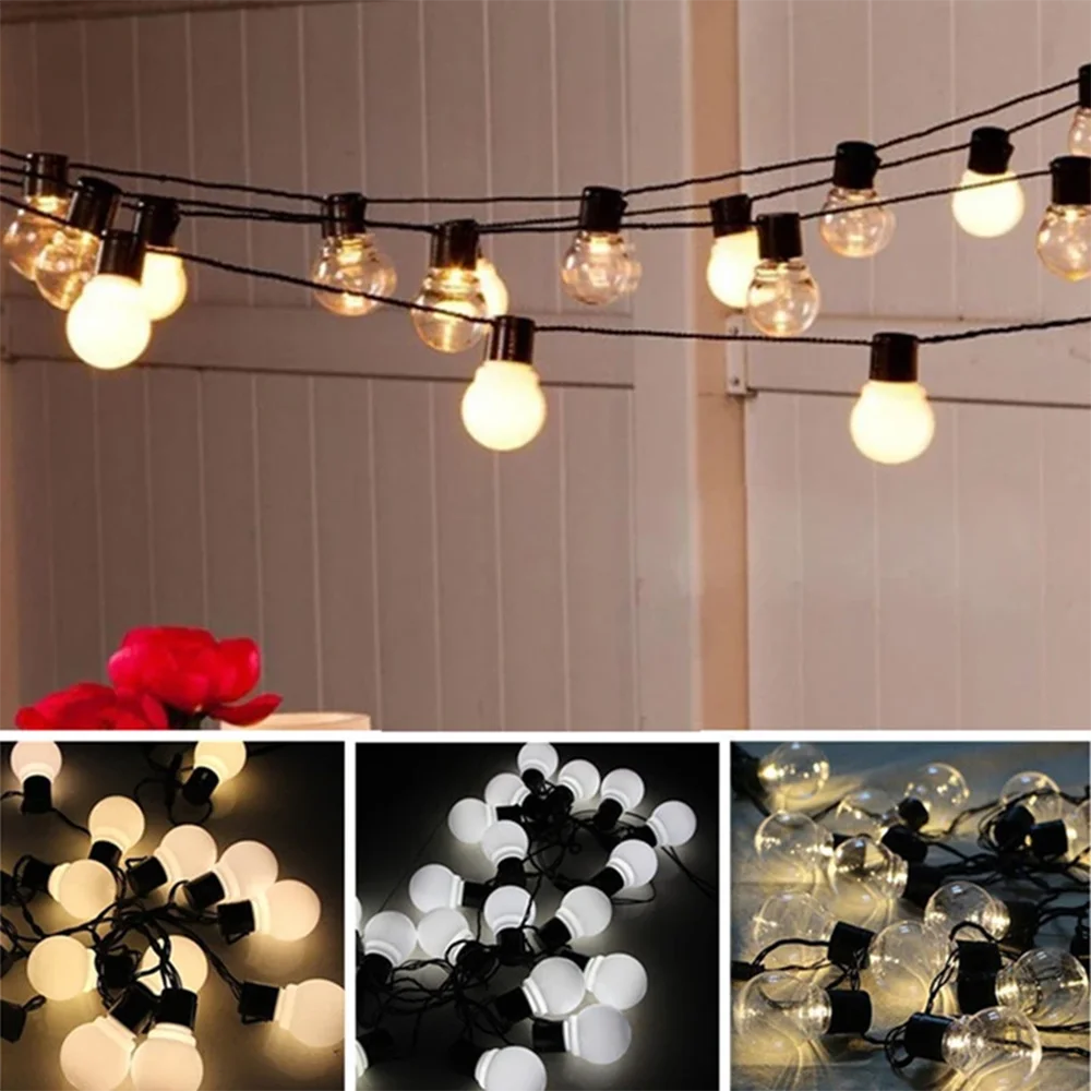 3.5/5/10M Solar Led Globe Fairy String Lights Christmas Garland Street Wedding Bulb Lamps Outdoor for Party Holiday Garden Patio