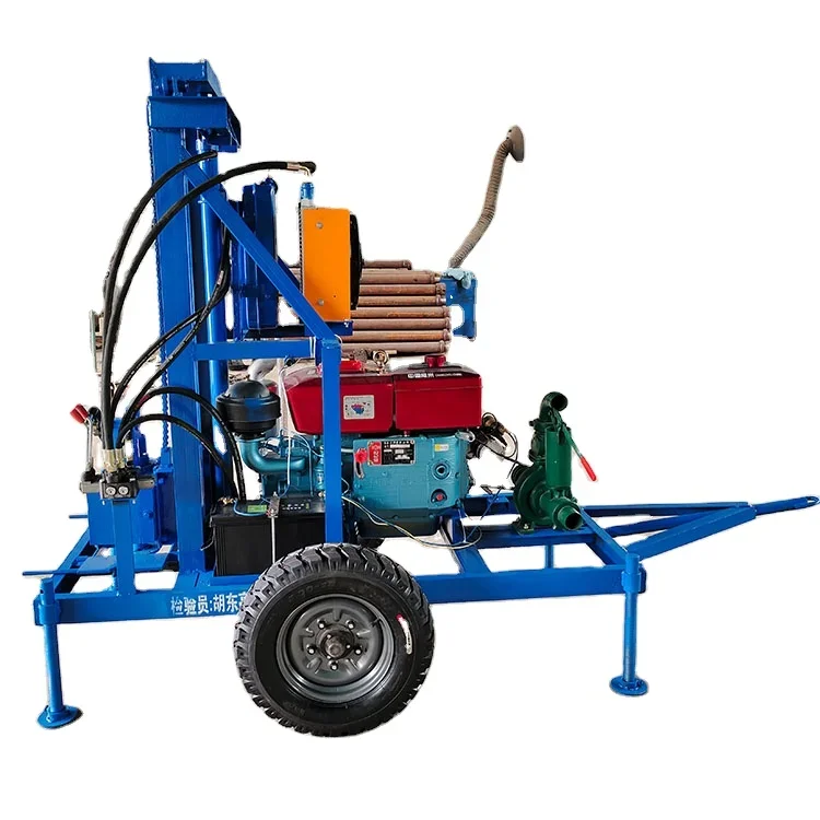 

Fast Shipping Small Trailer Borehole Water Well Drilling Rig for Sale Price
