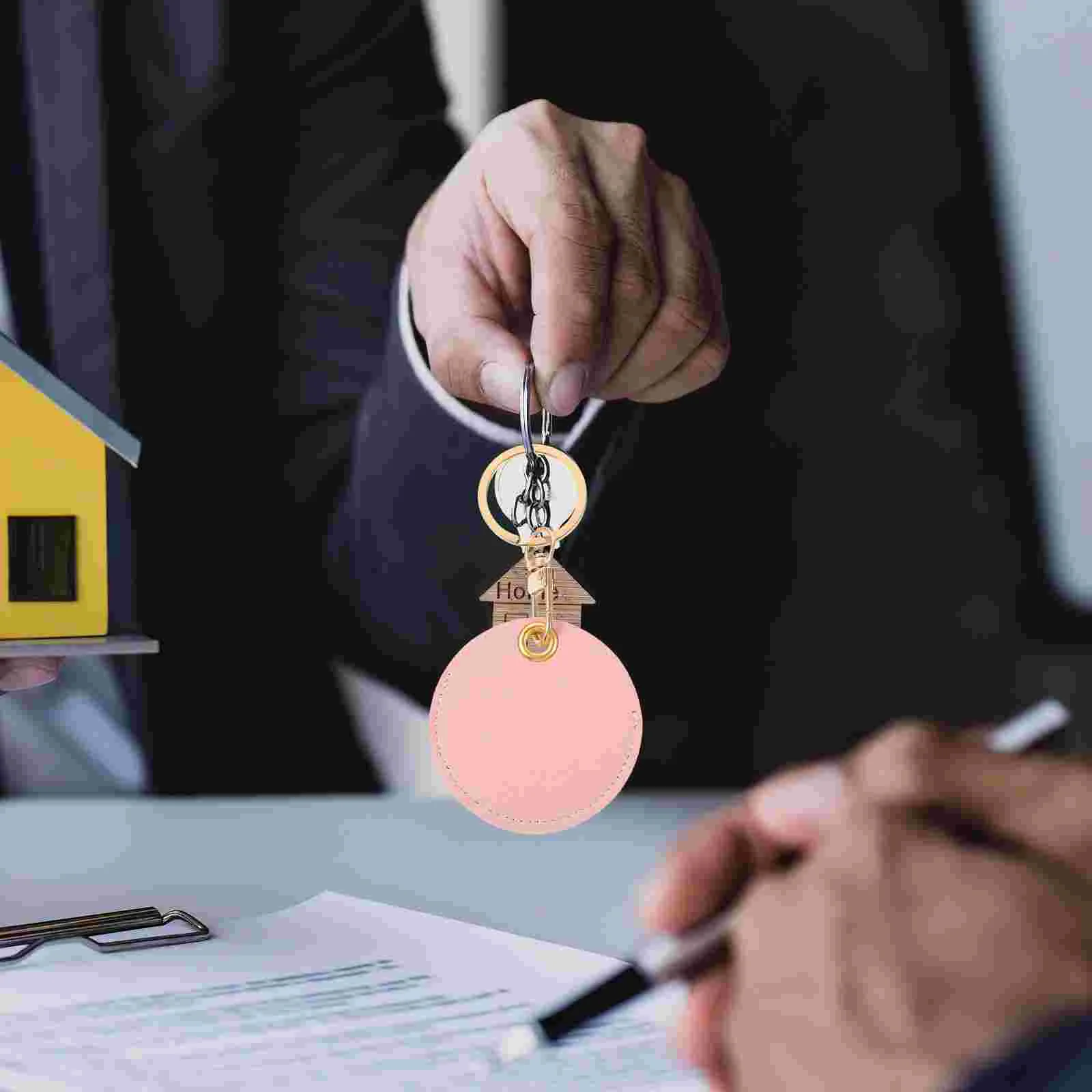 Capa protetora Access Card Holder Keychain, Prático RFID Fob PU Case, Tag Keychain, 2 pcs