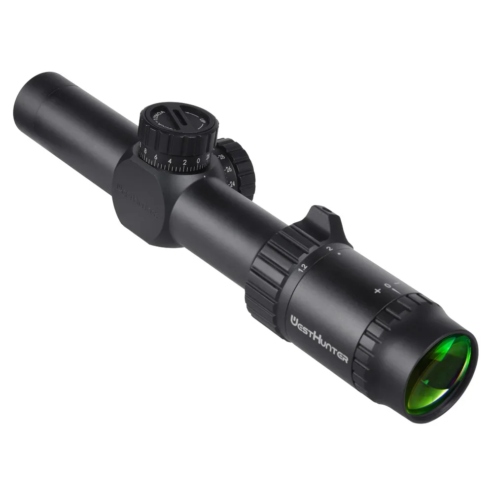WESTHUNTER HD-S 1.2-6X24 Compact Scope Airsoft Hunting Riflescopes, Reset Lock Turrets, DulOptical Sight .223