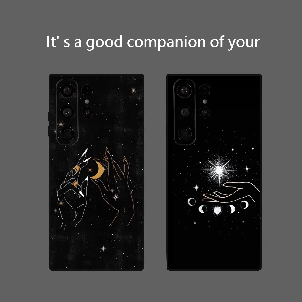 Art C-Celestial H-Hands Art Print Phone Case for Samsung Galaxy S24 Ultra S22 S23 Ultra S21 S20 5G Protective Soft Silicone TPU