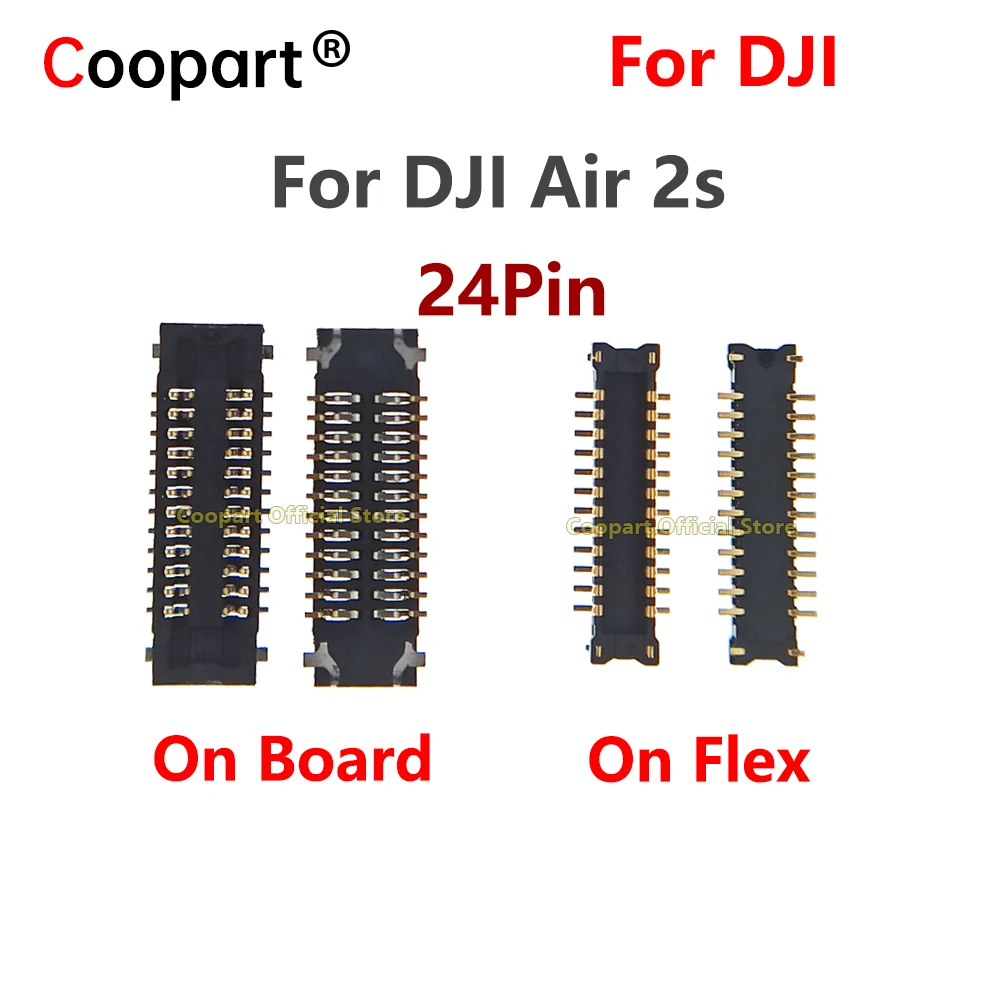 

2pcs Coopart New 24pin Plug Port On Flex For DJI Air 2s FPC Connector Slot On Motherboard Cable