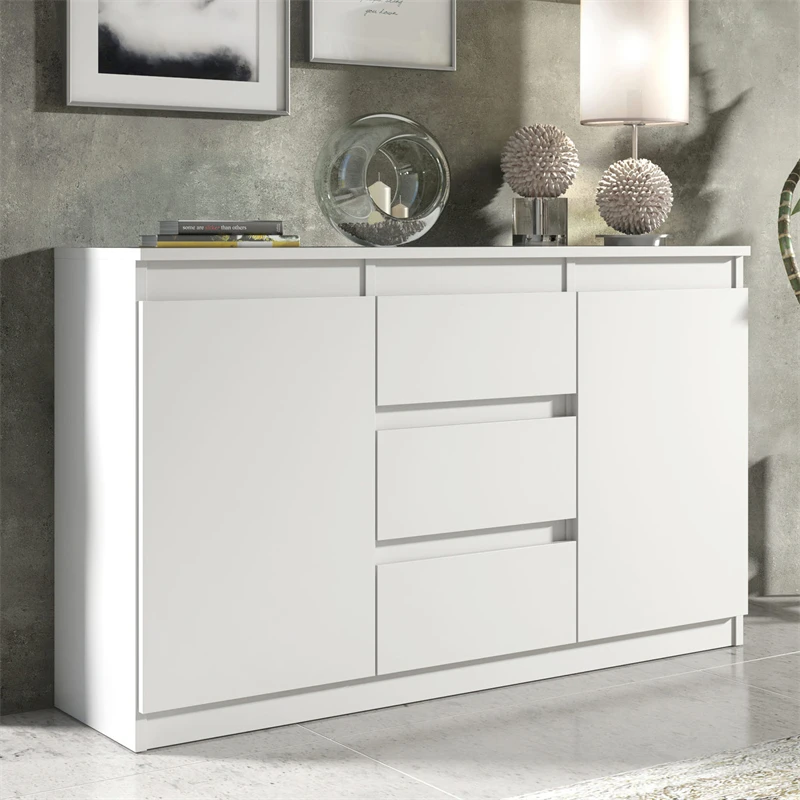 xx-Wooden Chest of Drawers with Large Storage Modern 6 Drawer Dresser for Bedroom*