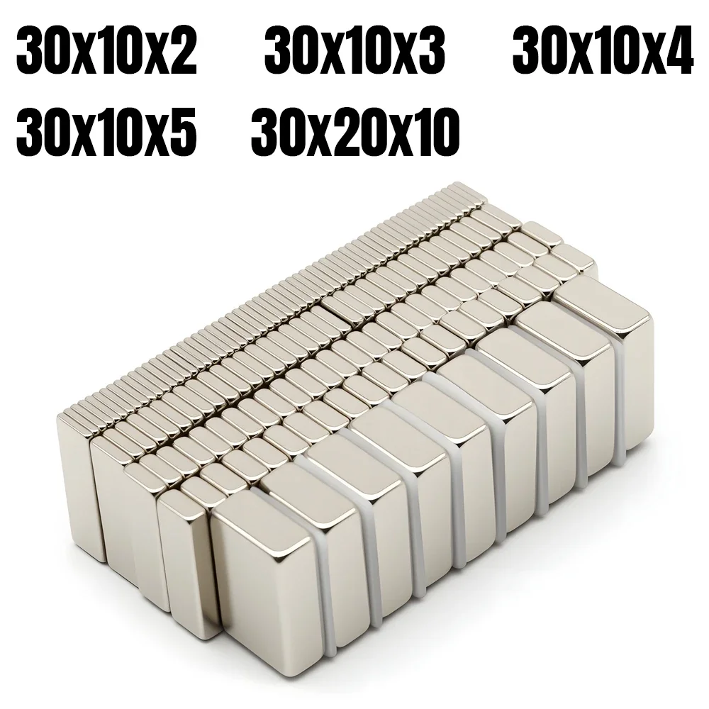 

Block Super Strong Neodymium Magnet Powerful Magnets N35 Permanent Magnetic NdfeB Refrigerator DIY 30x10x2 30x10x4 30x20x10mm