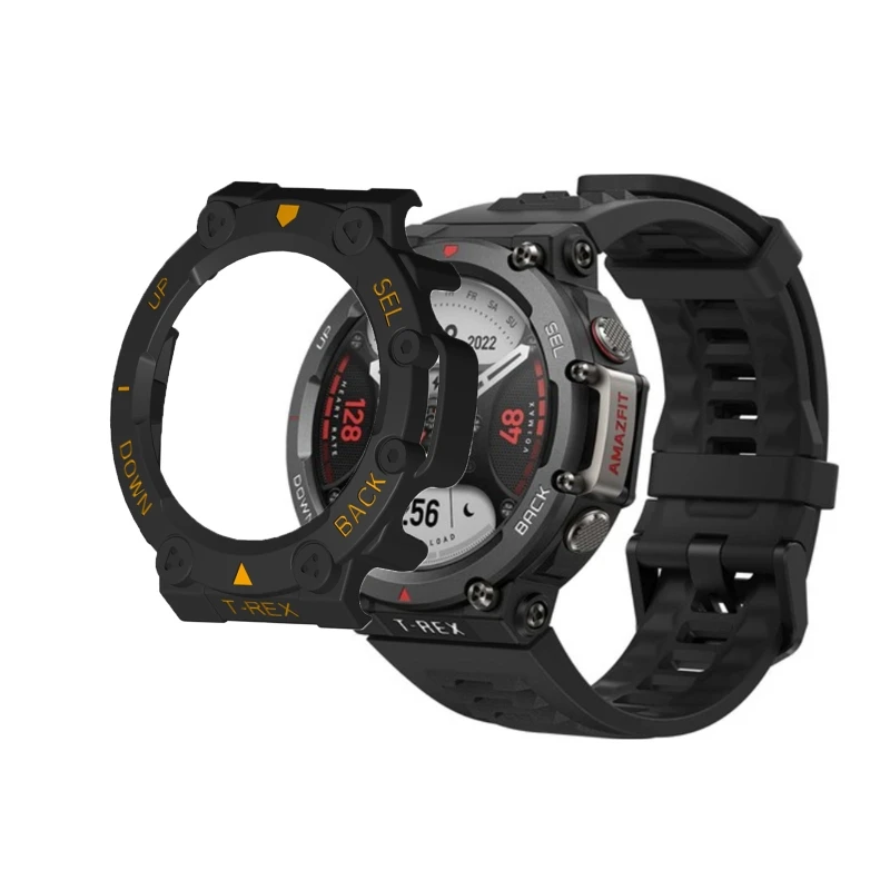 Capa protetora para amazfit t-rex 2 relógio inteligente proteção escudo quadro para huami amazfit trex 2 pára-choques
