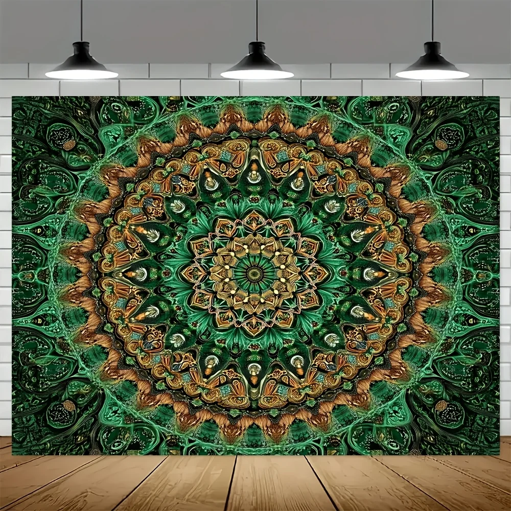 Bohemian Mandala Tapestry, Polyester Wall Hanging for Home Decor, Festive Wall Art, Boho Style, Use Without Electricity