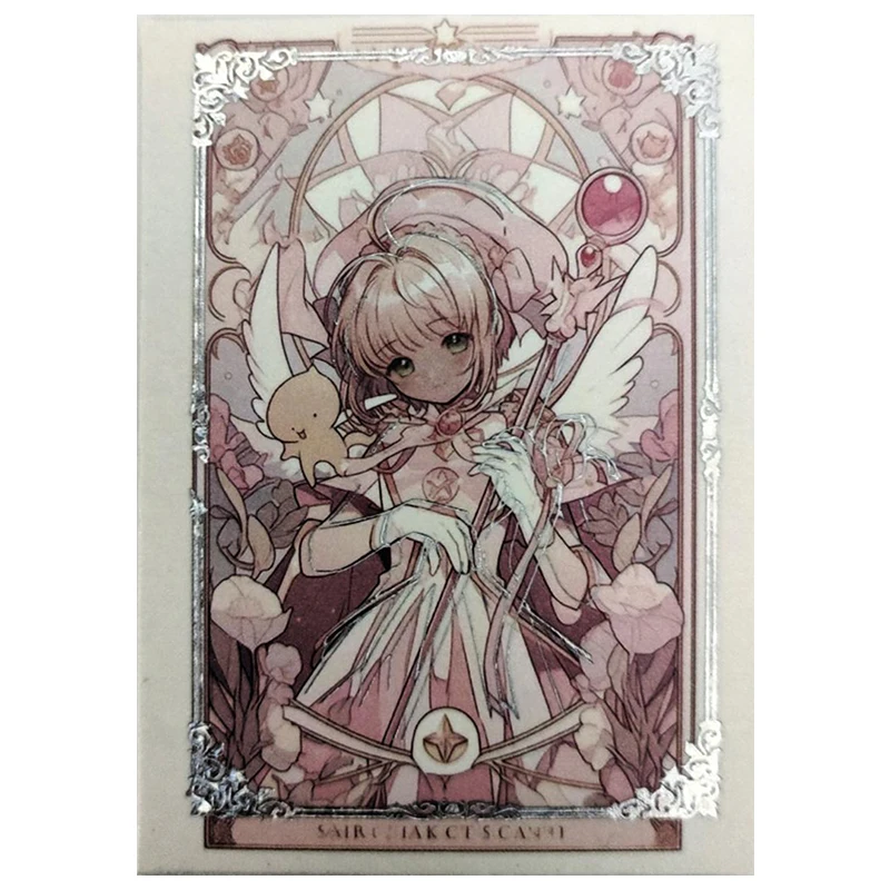 Anime Goddess Story Rare Stamping Reflective Flash Cards KINOMOTO SAKURA Toys for boys Collectible Cards Christmas Birthday Gift