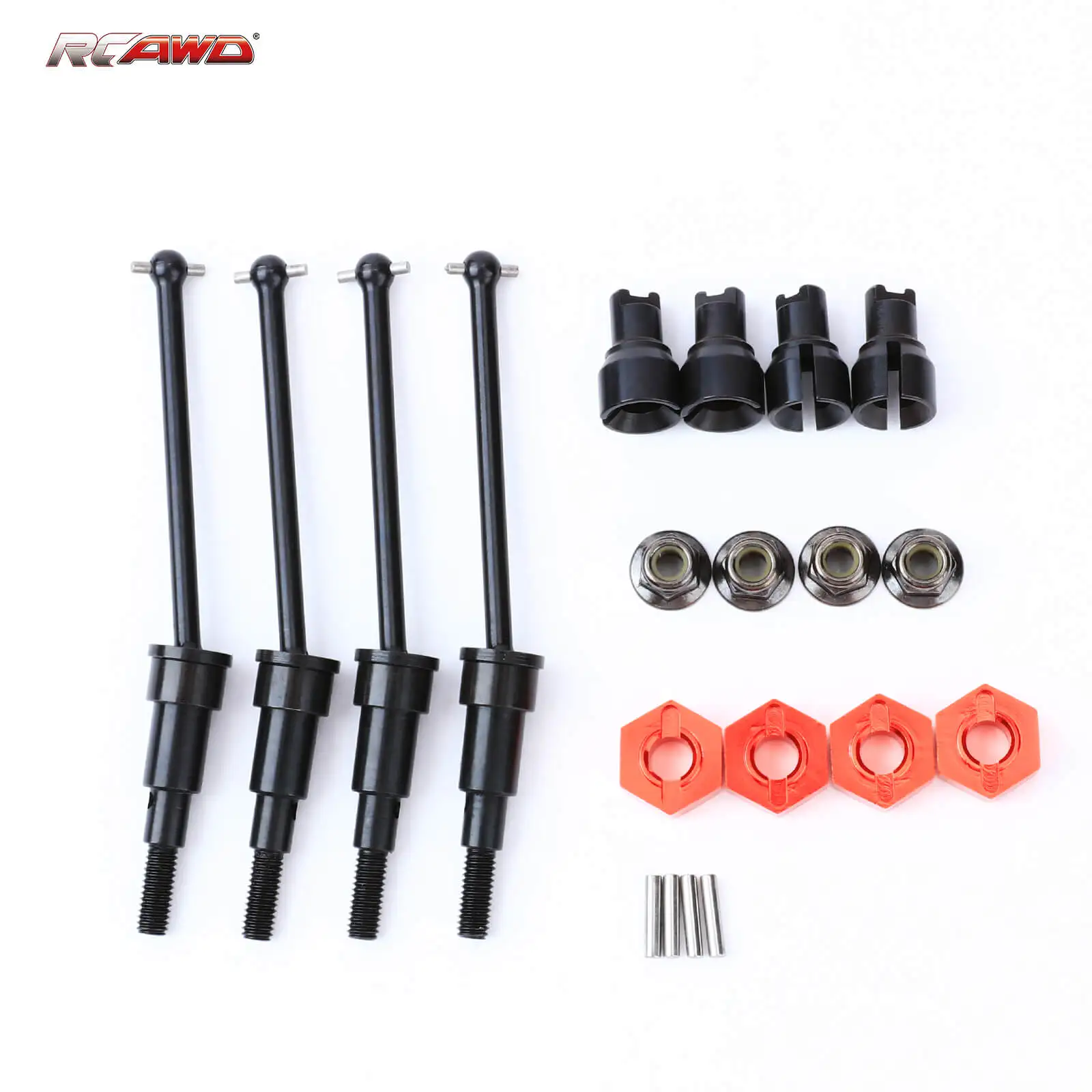 

RCAWD Steel CVD Drive shaft +7MM wheel hex adapter + Diff Cup for 1/18 ARRMA ARA2102 GRANITE TYPHON GROM upgrades parts