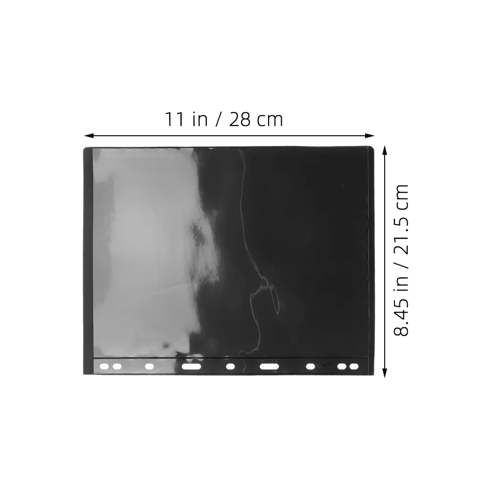 10pcs Album Pages Black 9-Hole Loose-Leaf Binder Sleeves For Stamp Sheet Collection Storage Double-Sided Stamp Book