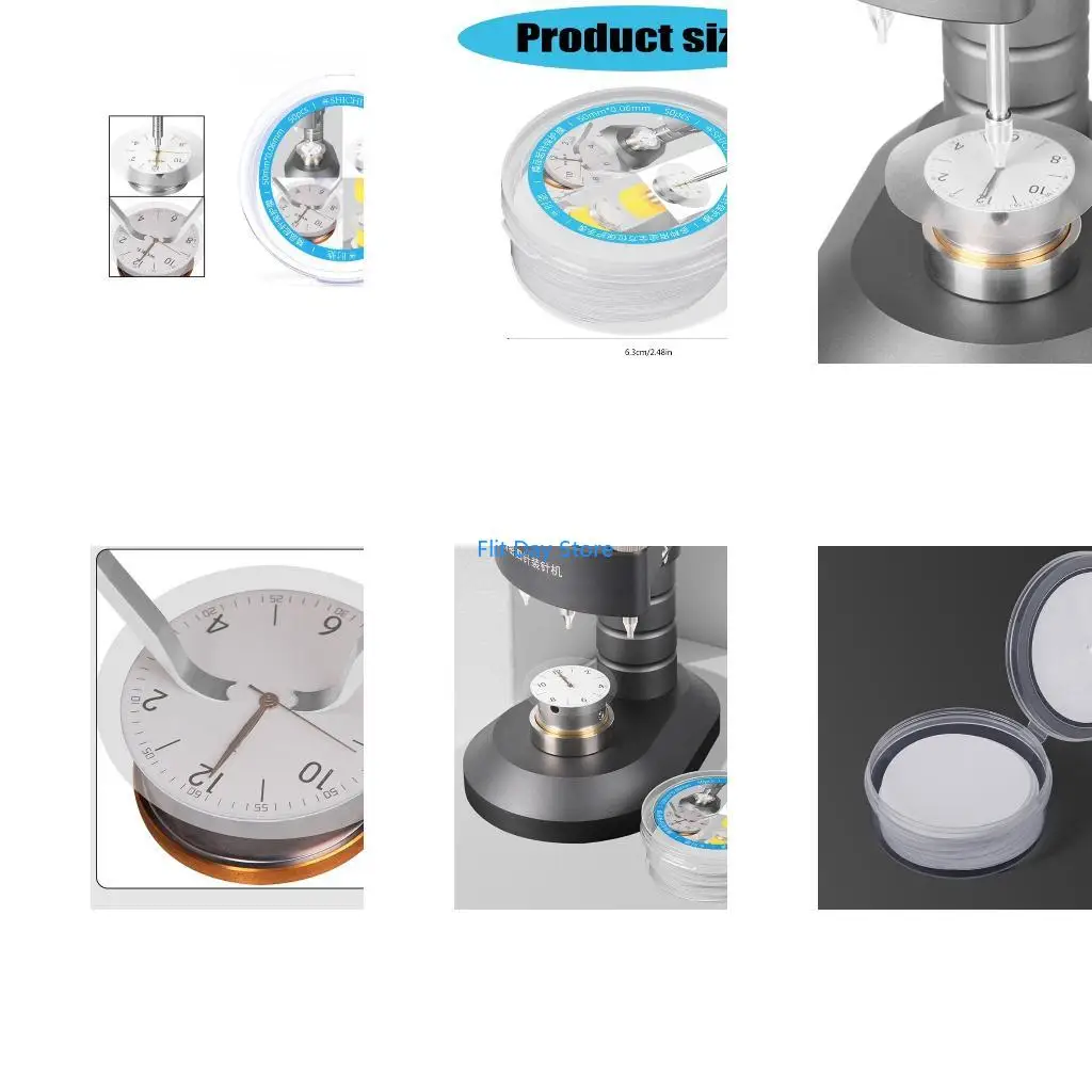 F92C 50Pcs Watch Dials Case Protections Sheets With Storage Box For Convenient Organization Secure  Handling Tool