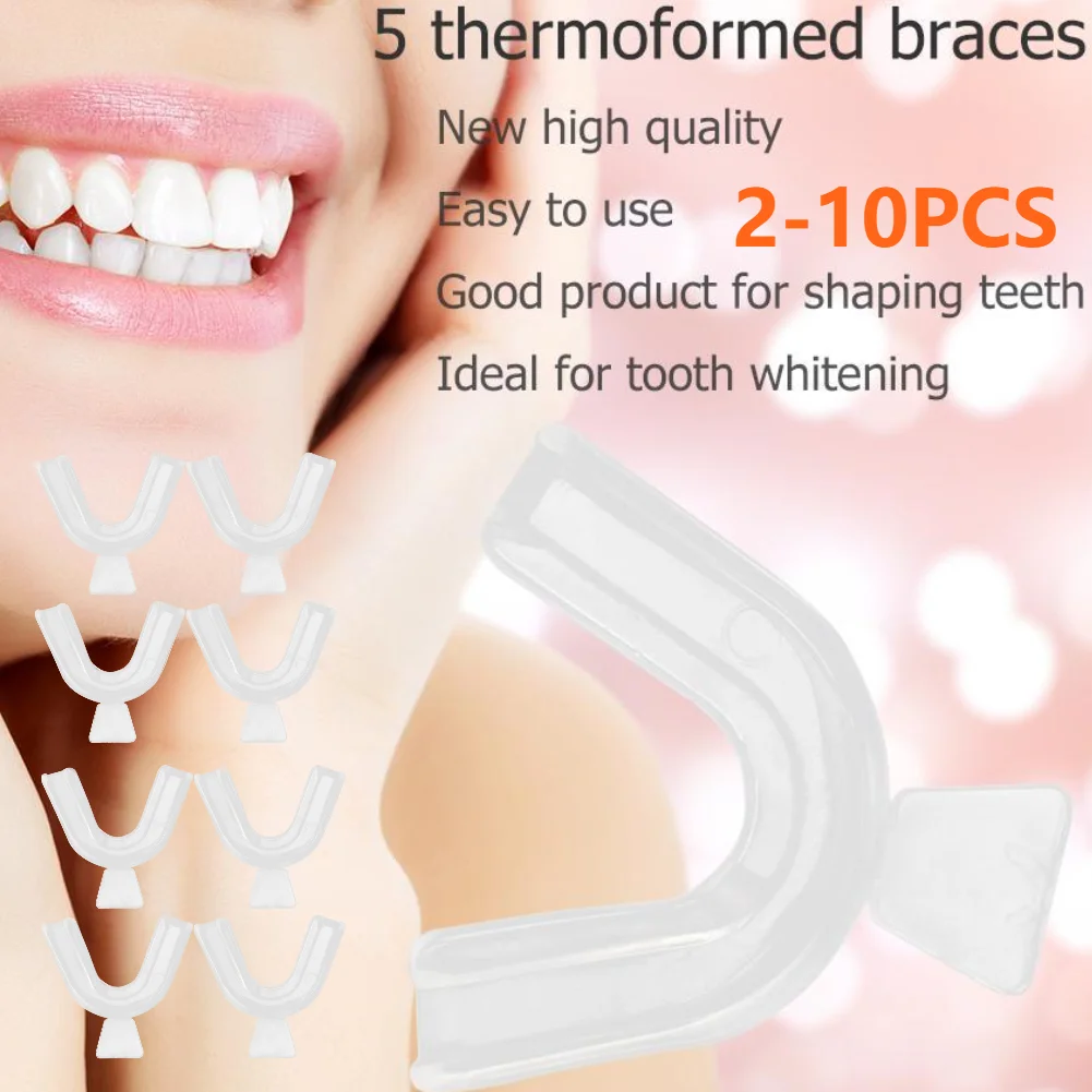 2-10 قطعة سيليكون حامي الفم الأسنان حامي ليلة الحرس الفم صينية ل صريف الأسنان طحن غير الشخير تبييض الأسنان حماية #2